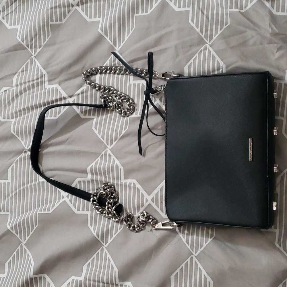 Rebecca Minkoff crossbody bag black and silver